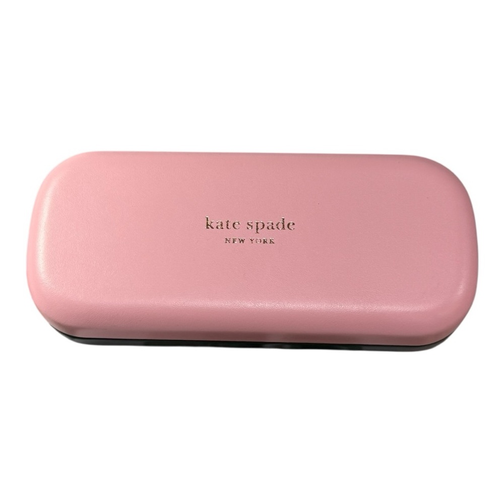 Kate Spade New York Pink Hard Eyeglass Case • “So Happy to See You” Interior